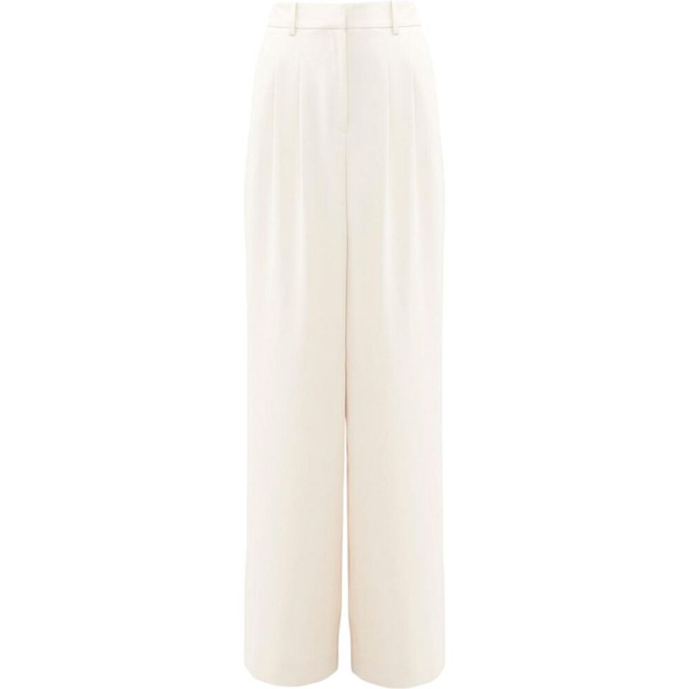 French Connection Womens/Ladies Harry Pleated Wide Leg Suit Trousers / Cream